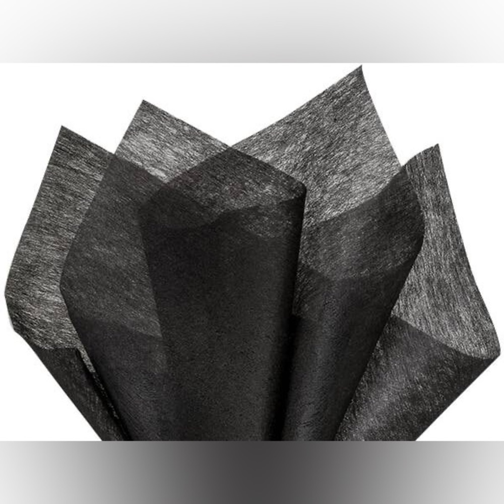 48 Piece Black Non-Woven Gift and Floral Tissue 20x26